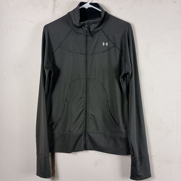 Under Armour AllSeasonGear Semifitted Jacket Womens M FullZip Pockets Athleisure - Picture 2 of 12